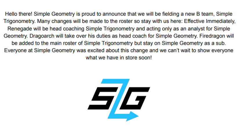 SmpGeometry's tweet photo. Initiating Team B... Please give a warm welcome to our new B team, @SimpleTrgnmtry! #NeverSecondBest https://t.co/awsNAY6Zkk
