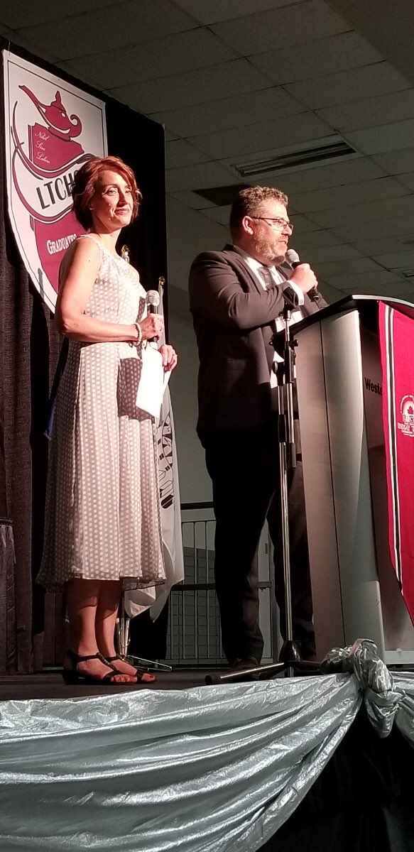 SuperStuRDPSD's tweet photo. Thanks to Audra Fuerbringer and Brian Plastow for speaking to the graduates on behalf of all the proud parents! #LTCHSgrad2019 https://t.co/pZTFk3VIkM