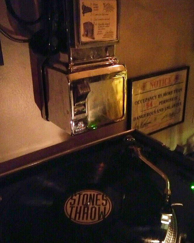 djcasequarter is channeling his inner <a href="/goldlinebar/">goldlinebar</a> - tonight 5/31 until late #stonesthrowrecords