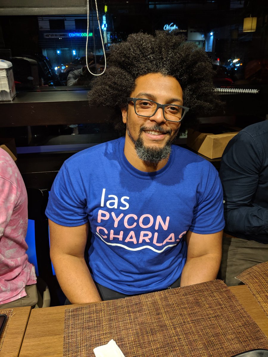 ajpinedam's tweet photo. Showing off my "Las Pycon charlas" t-shirt that I got on my last #pycon 
#python https://t.co/T06wBONS3s