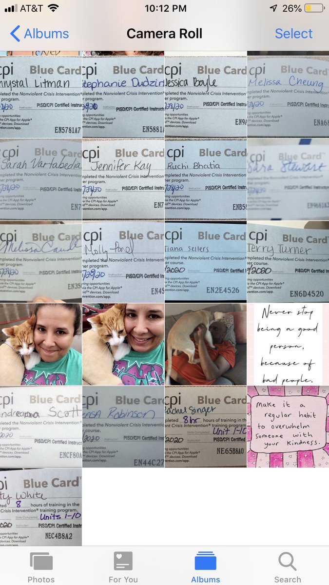 You know you organize the core team on your campus when your most recent pictures on your phone are the CPI Blue Cards. #coreteam #cpi #lastresort #organize #educator #teacher