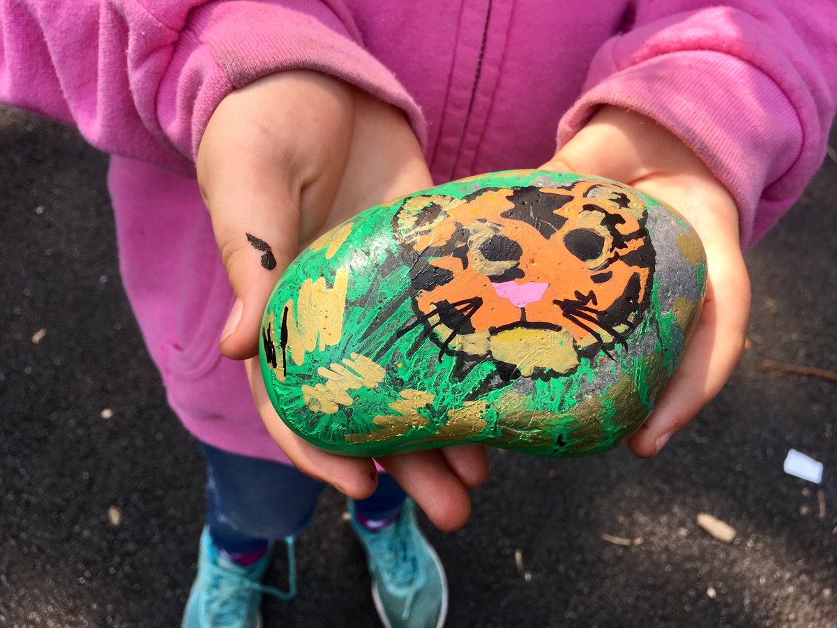 Best day ever! Today every single Holmes Hawk got to paint a rock that will become a part of an interactive art instillation in the Holmes courtyard. Once again I was overwhelmed with the creativity of our #holmeshawks ! #OakPark97 #d97art
