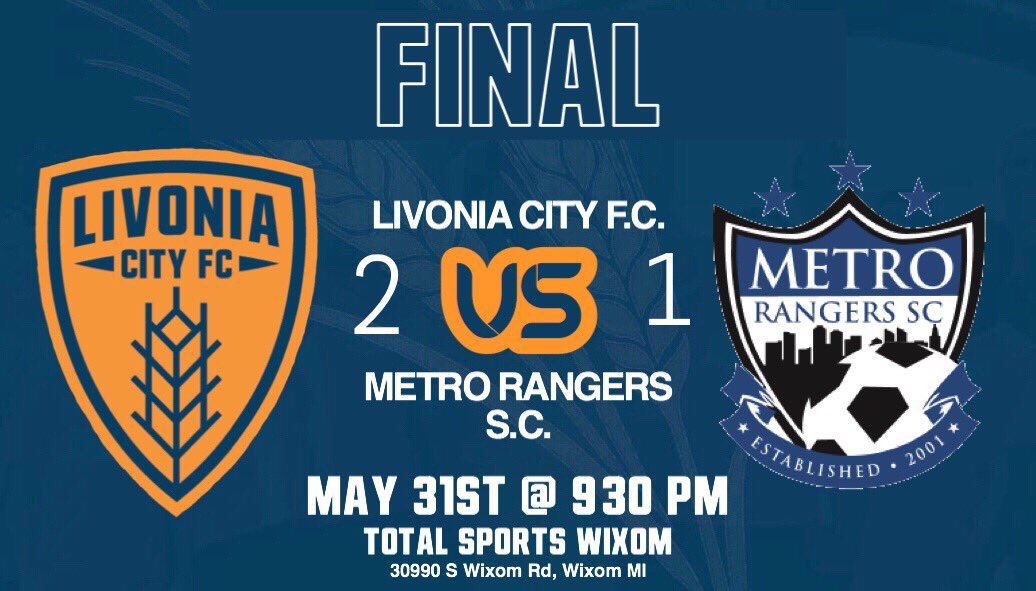 LivoniaCityFC's tweet photo. Final here as we advance to round 2 of the @MPSL_Soccer league cup https://t.co/OmmVwwkDZ6