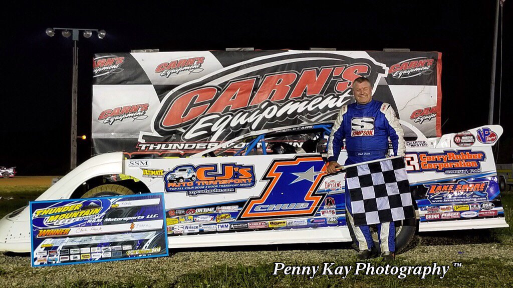 thereal99bfan's tweet photo. Chub Frank & The Jaquay Gang win 3k at Thunder Mountain Speedway. @LBatycki @PRNAtTheTrack @DirtonDirt @DSuave_12 https://t.co/b55WMJhqVc