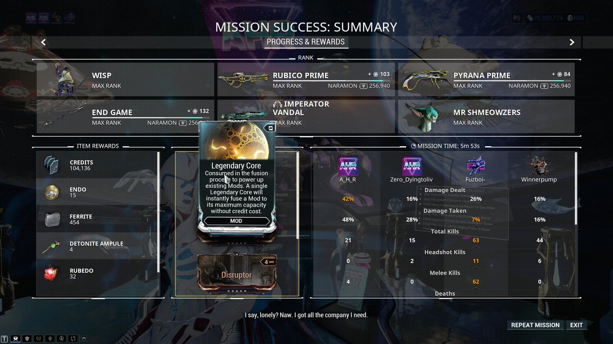 ImAnthonyHarris's tweet image. the second legendary core in the same week wtf lol #warframe #legendary #fusioncore @PlayWarframe @zero5906 @Curorian