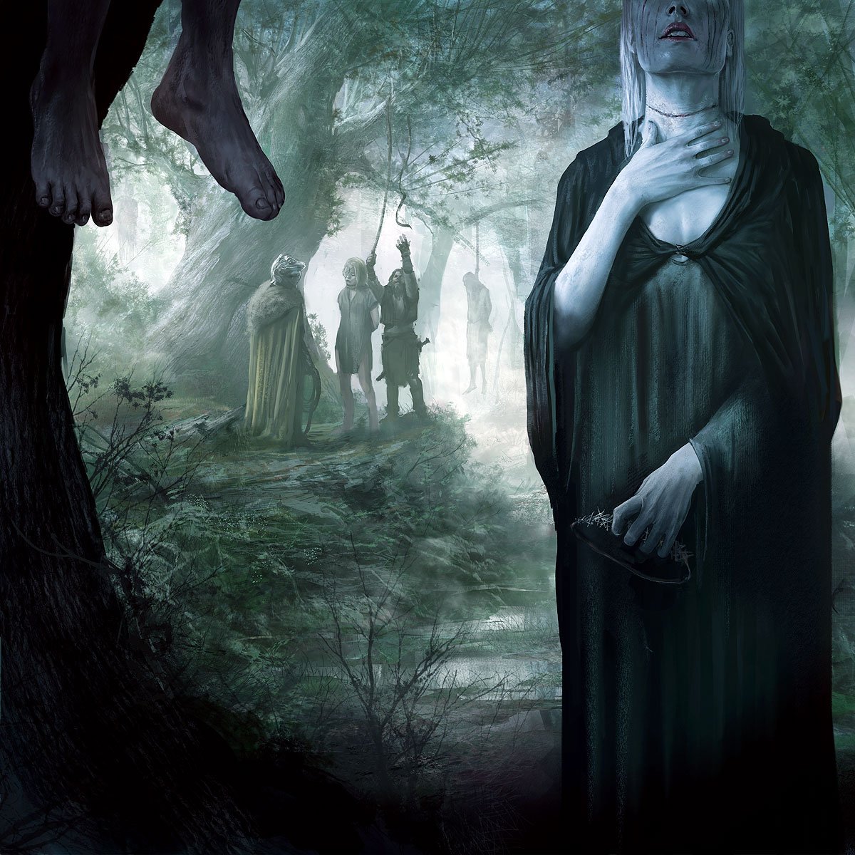 “All she could see was Podrick, the noose around his thin neck, his legs twitching. Her mouth opened. Pod was kicking, choking, dying. Brienne sucked the air in desperately, even as the rope was strangling her. Nothing had ever hurt so much. She screamed a word.”
Brienne