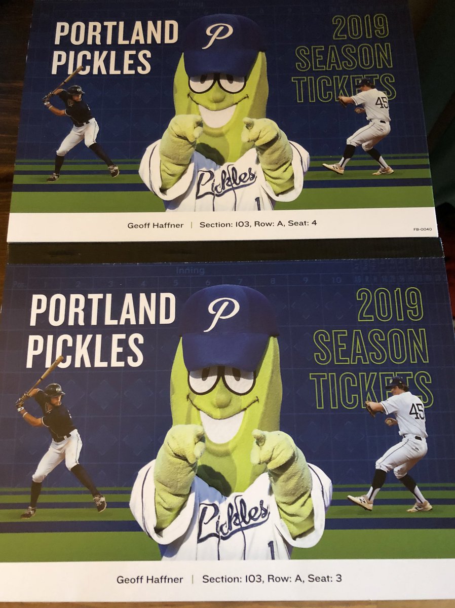 Picked up our Portland Pickles season tickets for the fourth straight season! #GoPickles #PortlandPickles #BrineTime #Baseball #PDX #Oregon