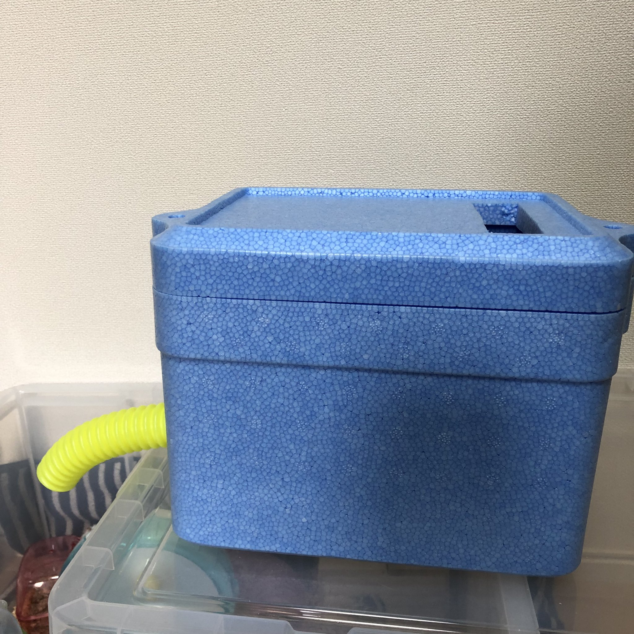 𝕊𝕒𝕜𝕒𝕞𝕒𝕜𝕚 のおじさん ハムスター用のエアコンを作りました 材料は全てダイソーで購入 保冷剤の数で冷却力と持続時間が調整可能 クーラーボックス 300円 保冷剤 100円 3 振ると鳴るホース 100円 合計700円 T