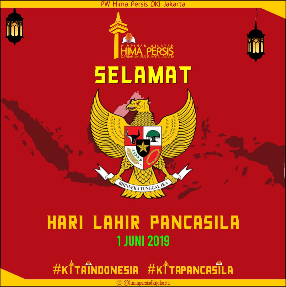 Selamat Hari Lahir Pancasila
1 Juni 2019
.
#KitaIndonesia #Kitapancasila #Himapersis #dkijakarta