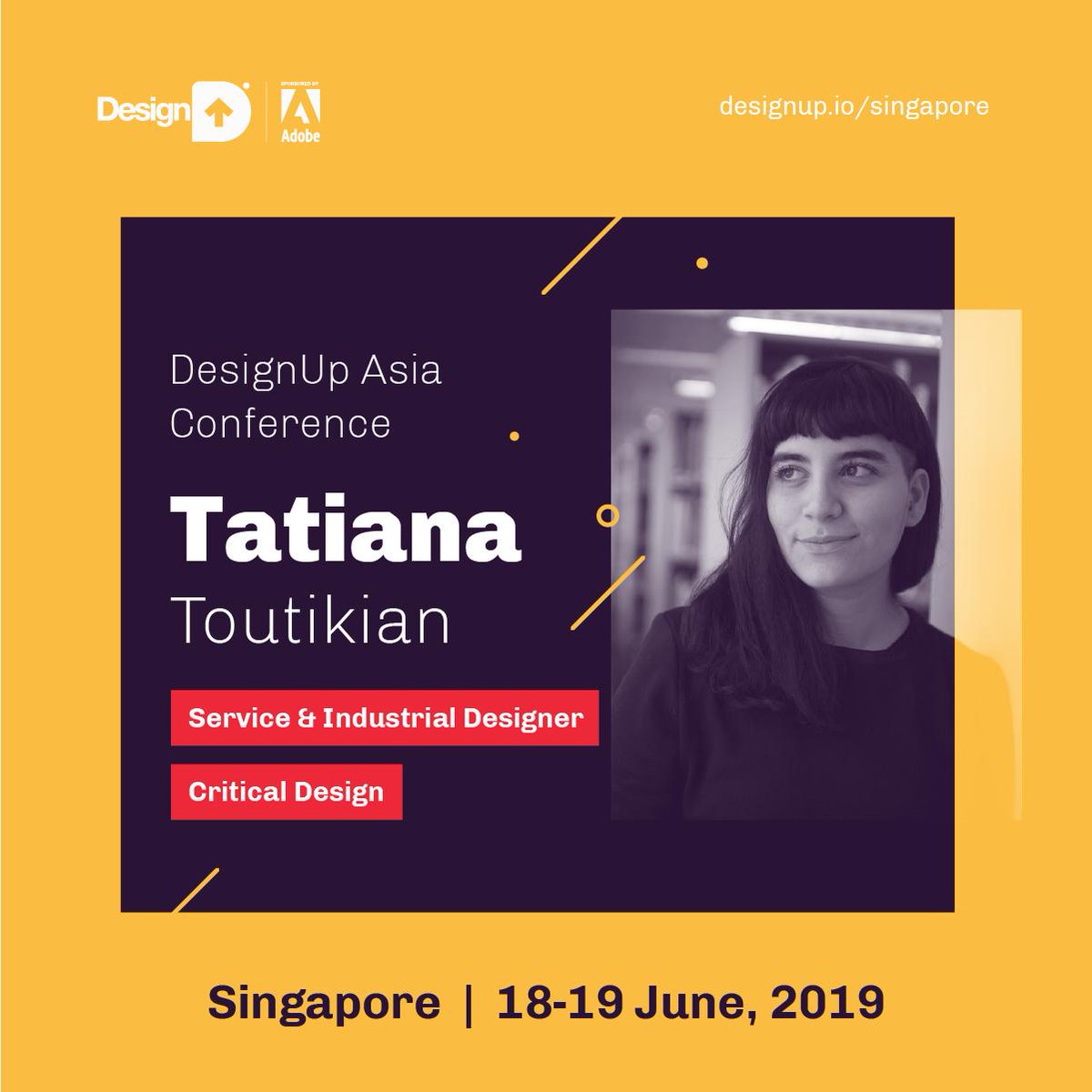 Meet <a href="/toutik/">Tatiana Toutikian</a>, UX Lead at <a href="/antwork/">antwork</a>, keynote speaker at DesignUp Asia Conference, Singapore. Tatiana designs products based on current trends in society that may influence the near future. 

Get your tickets here » bit.ly/2VoLV0y

#DesignUp #Singapore #UX #Masterclass