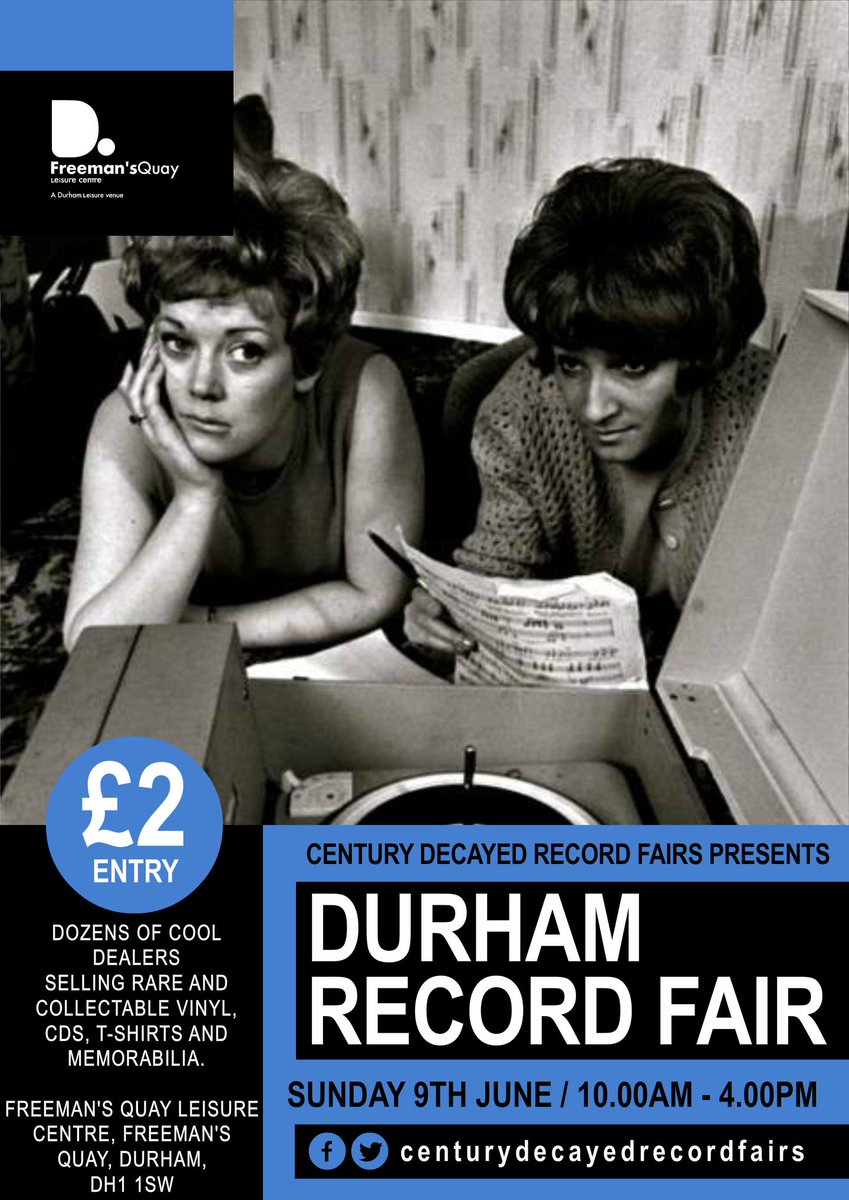centurydecayed's tweet image. Sunday 9th June, Durham city centre
#Durham #recordfair #vinyl #music