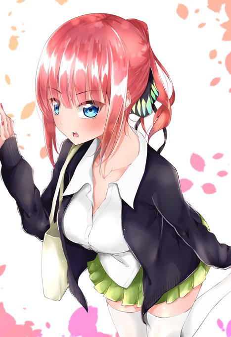 siki_色さんがTwitterに投稿した中野二乃(五等分の花嫁)のイラスト。