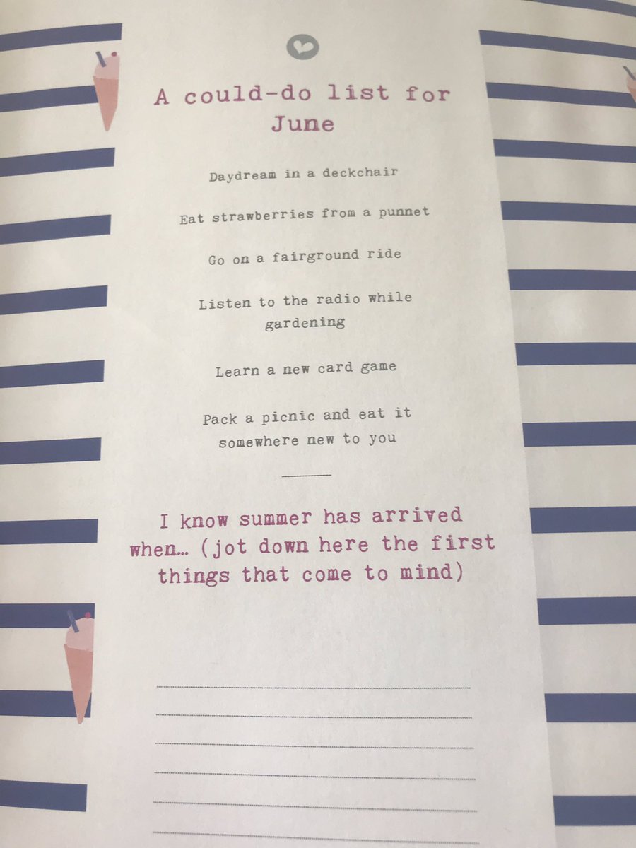 sarahphilpcoach's tweet photo. Itโs 1 June already!! Hereโs a June #coulddo list for you - what will you do this month just for fun?
#June #fun #play https://t.co/DoygFQKWTz