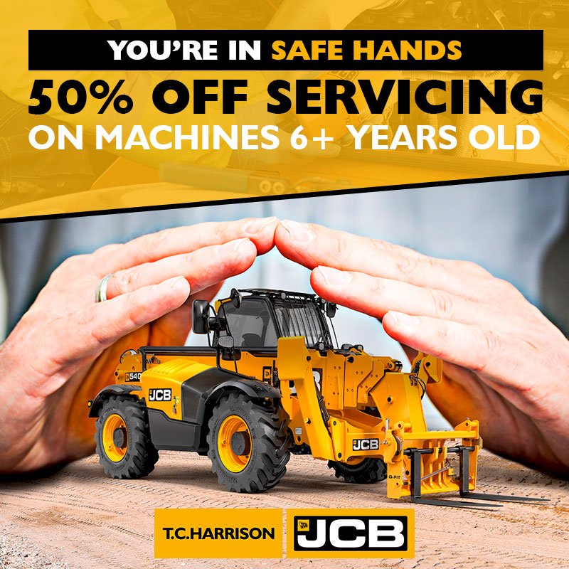 TCHarrisonJCB's tweet photo. Is your JCB machine over 6 years old?
You're in Safe Hands with TC Harrison JCB. We're offering 50% off service pricing for machines SIX years and older!
Find out more >>> https://t.co/BhF5f82V1S
#JCB #JCBMachines #TCHJCB #JCBServicing https://t.co/eLmMW4aGo6