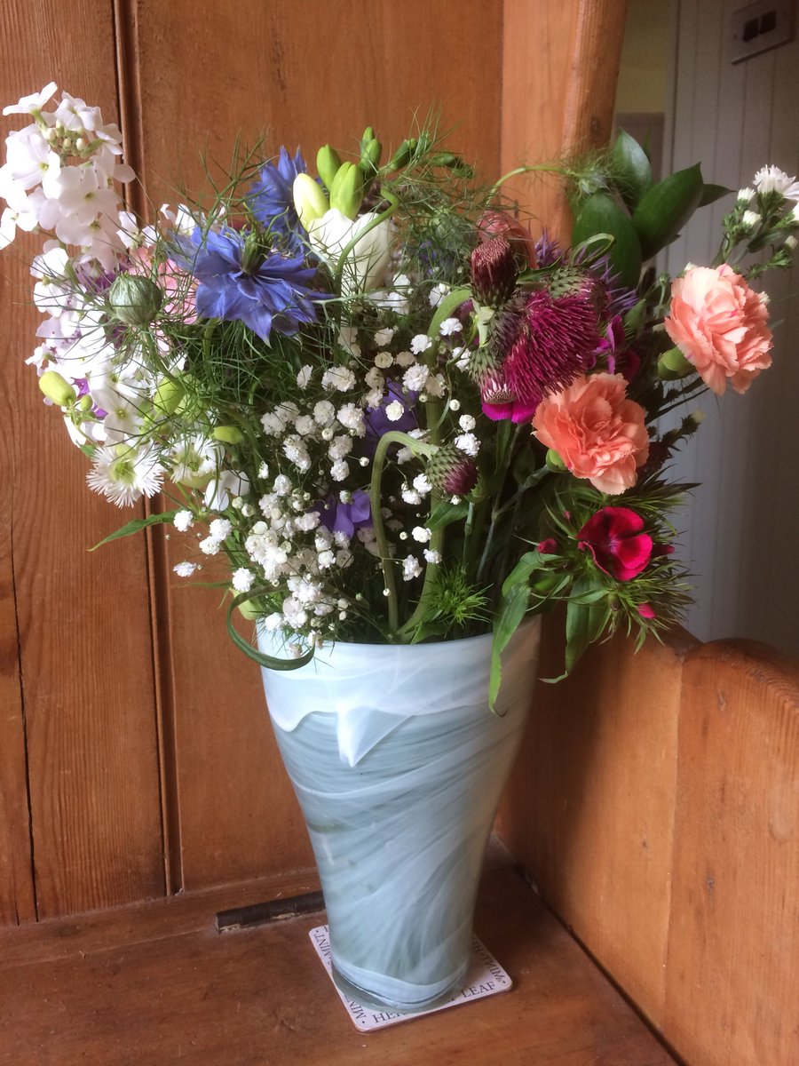 You could not wish for a more beautiful bunch of locally grown flowers <a href="/helenj1507/">Rosebud flowers</a>  Thankyou Helen  your flowers are a weekly ray of sunshine arriving in our hallway