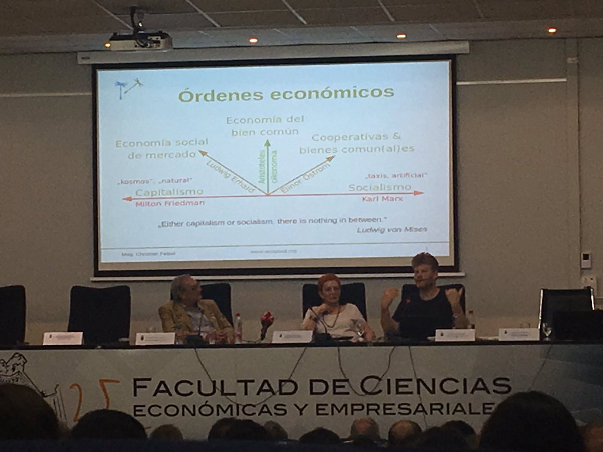 Ayer terminamos el día en la Facultad de CC EE y EE de la UCA con la charla de Christian Felber sobre Economía del Bien Común. Por un modelo de economía ético y responsable con <a href="/ebccadiz/">EBC Cádiz</a> y <a href="/felber_c/">Christian Felber</a> #RSC #Ebc