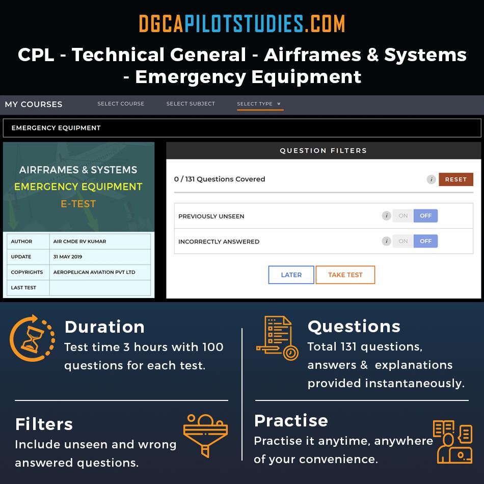 pilotstudies's tweet photo. #CPL #Techgen #principlesofflight #POF #EmergencyEquipment #ETest upload. Contains 131 questions, answers and explanations provided instantaneously. Practice it ANYTIME ANYWHERE #pilots #Aviation #India #DGCA #knowledgeforflight https://t.co/uwPblhddYU