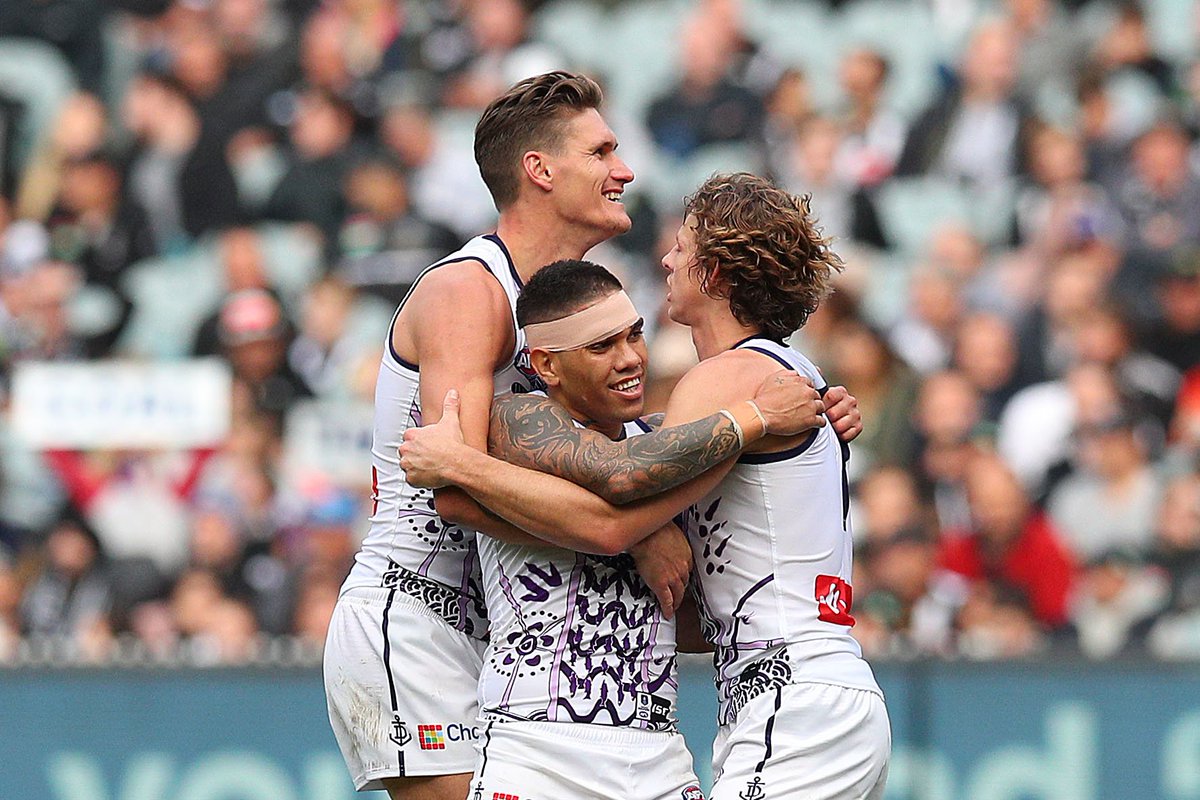 freodockers's tweet photo. FT - What an amazing win. 💜 An epic finish from Sonny once again.
⚓️ 11.13 (79)  ⚫️ 11.9 (75)
#foreverfreo #AFLPiesFreo https://t.co/GwKHJsi8da