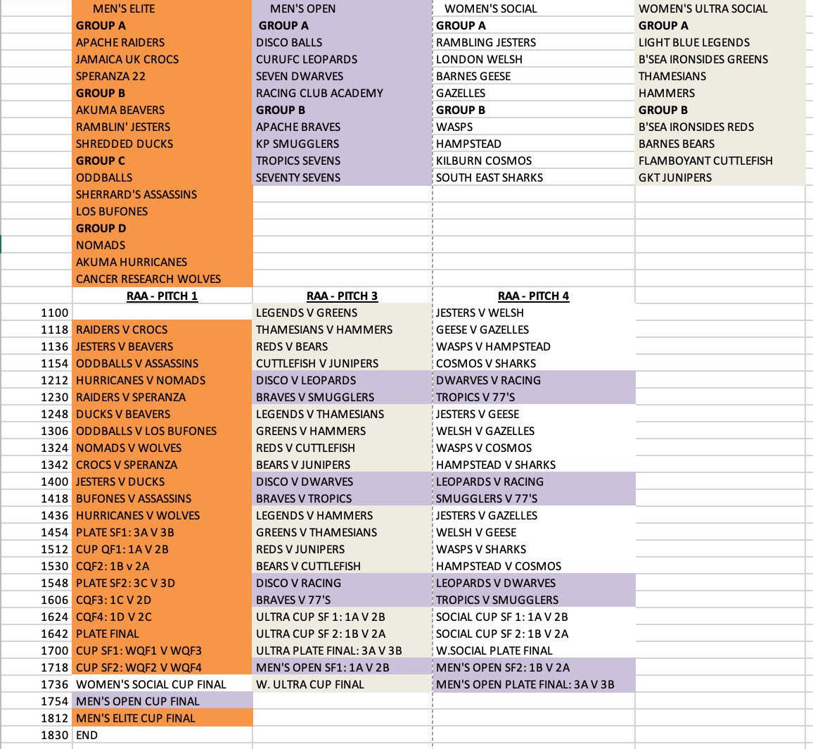 🏉 RUGBY FIXTURES 🏉 All teams competing in the rugby at Summer Social, you can find information about your fixtures here! #SummerSocial