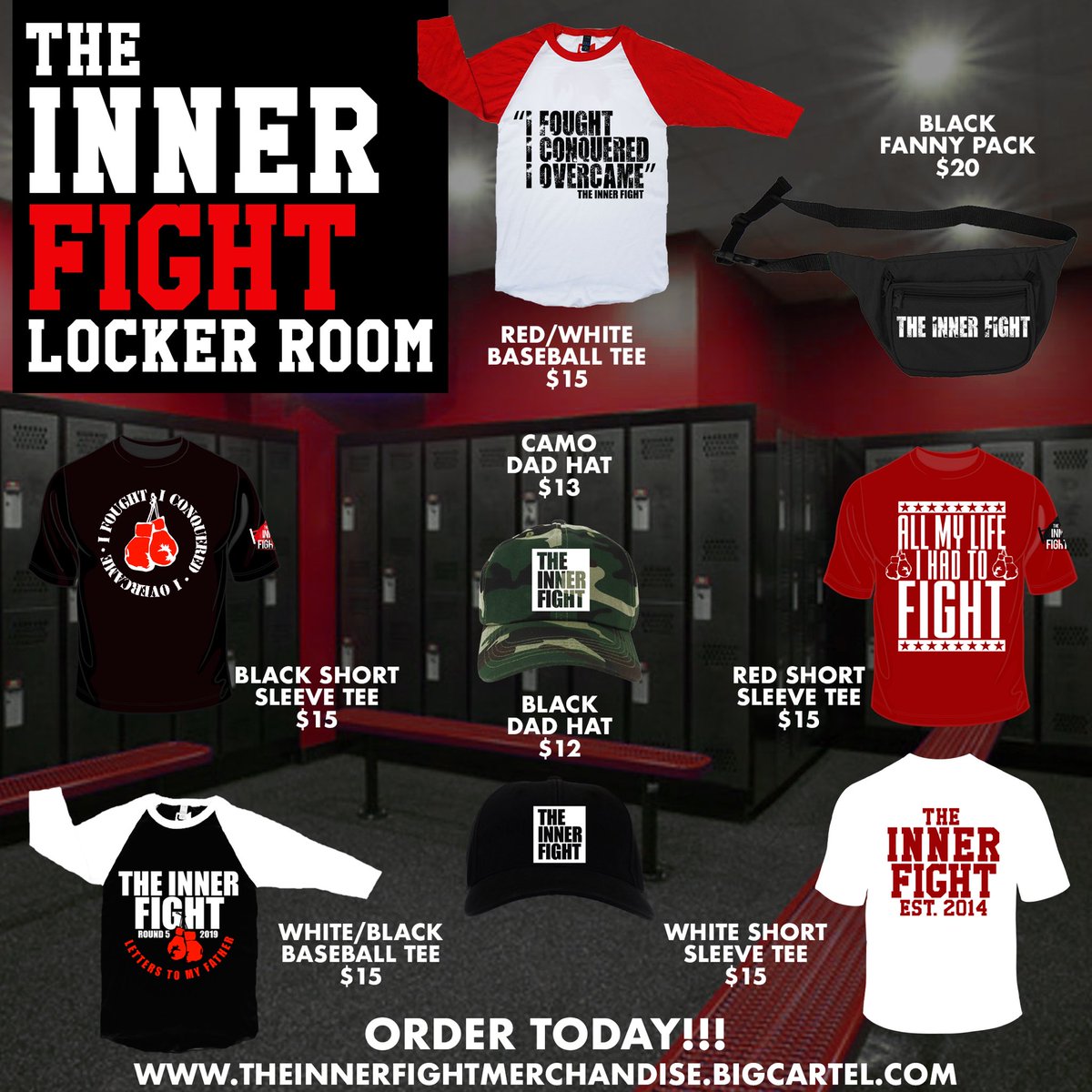 inner_fight's tweet photo. The Inner Fight Locker Room is now open! Order your Inner Fight apparel today. Link in Bio. You can pick up all ordered apparel from The Inner Fight Revival on June 21. We will have a product table set up for you to pick up your items. We appreciate your support in advance. https://t.co/VV3GzAiFkJ