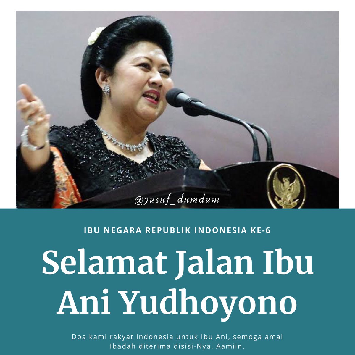 <a href="/jokowi/">Joko Widodo</a> Yang tabah pak <a href="/SBYudhoyono/">S. B. Yudhoyono</a> semoga Ibu Ani khusnul hotimah 🙏