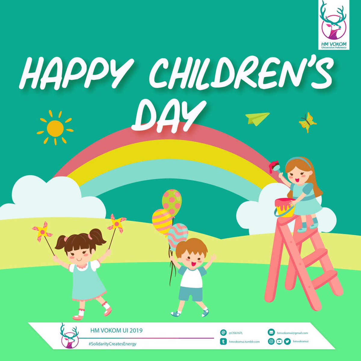 Happy Children’s Day!
<a href="/dpmvokasiui/">DPM Vokasi UI</a> <a href="/BEMVokasi_UI/">BEM Vokasi UI</a>

Departemen Kominfo 
HM Vokom UI 2019
#SolidarityCreatesEnergy