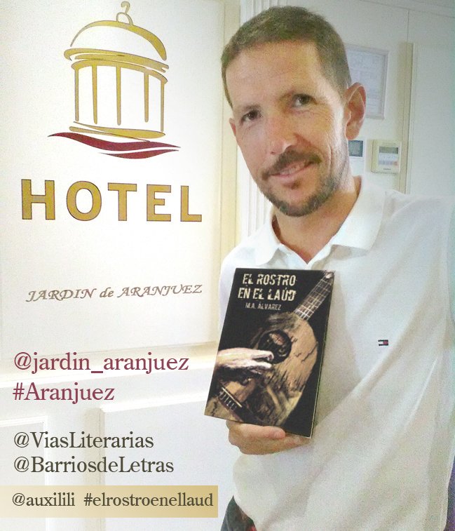 ¿Te apetece salir de la rutina? Ven a conocer el Hotel <a href="/jardin_aranjuez/">HotelJardinAranjuez</a> en #Aranjuez y su biblioteca, donde encontrarás títulos como El rostro en el laúd de <a href="/auxilili/">M.A. Álvarez</a>. Gracias a las <a href="/ViasLiterarias/">Fernando Cotta Escritor</a> de BarriosdeLetras. 
#elrostroenellaud