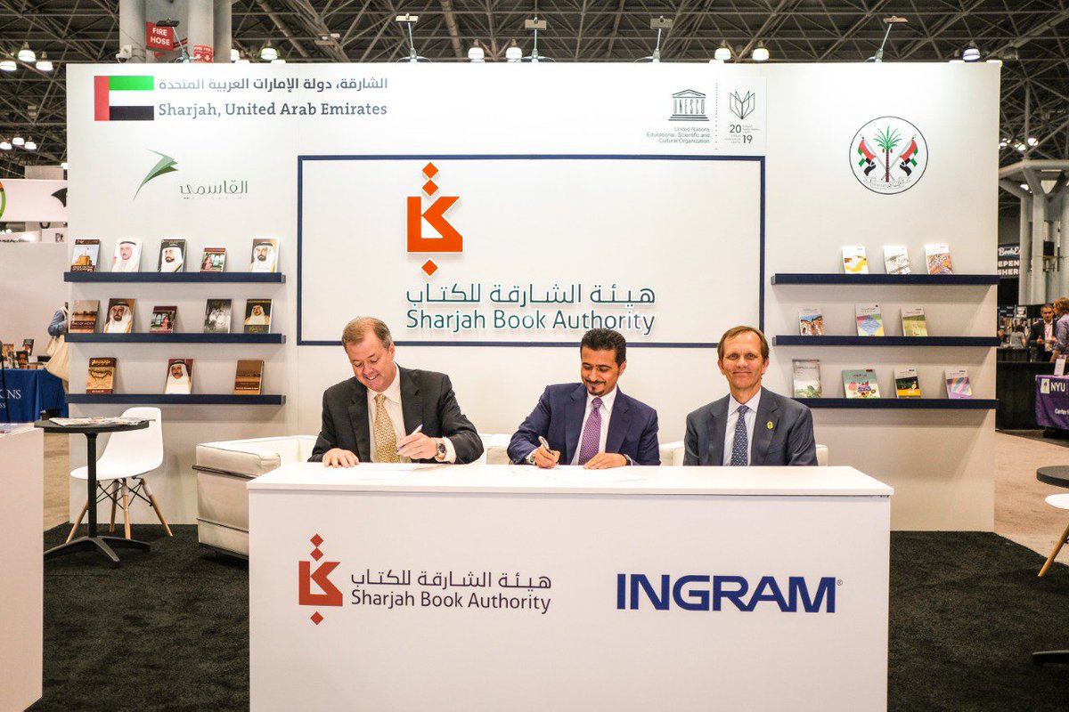 SharjahBookAuth's tweet photo. 'Sharjah Publishing City,' one of Sharjah Book Authority's growing projects, has signed a partnership agreement with Ingram Content Group, 'Lightning Source.' The partnership aims to provide innovative publishing technologies to Sharjah's industry.⠀⠀
#Shj #UAE #SBA #SPC #SPCFZ https://t.co/WOjga5IQrY