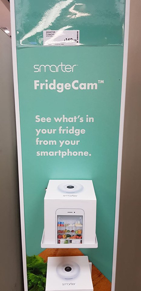 JeanieThePixie's tweet image. I&apos;ve seen it all now. Available in Currys for £200! #whatevernext #fridge #smartphone