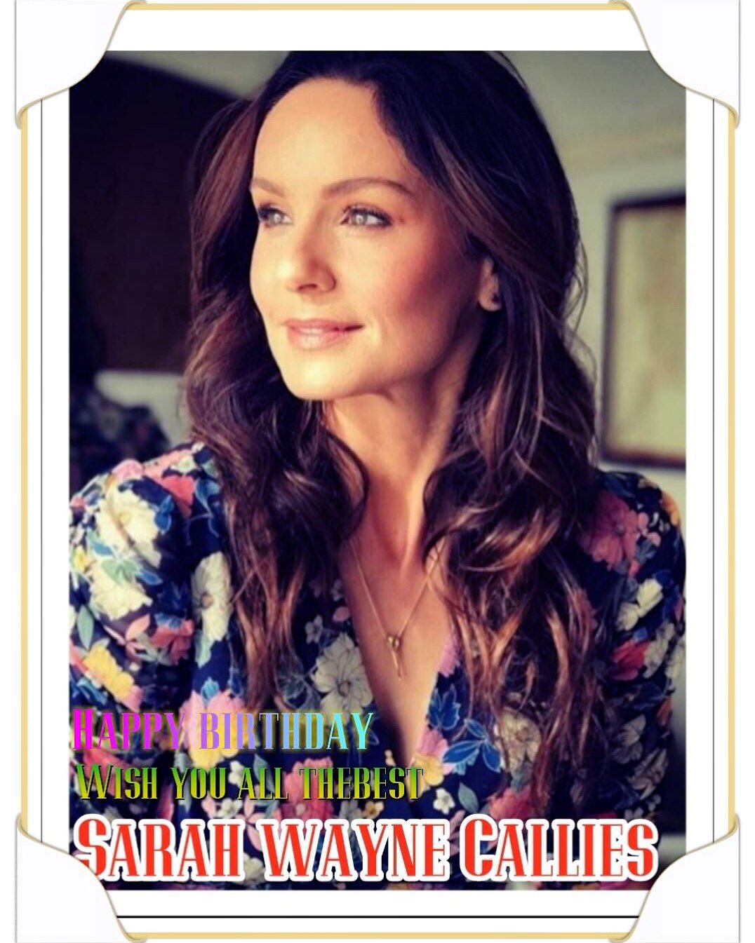 Happy birthday to you...       ...Sarah Wayne Callies...Wish you all the best...01.06.2019 