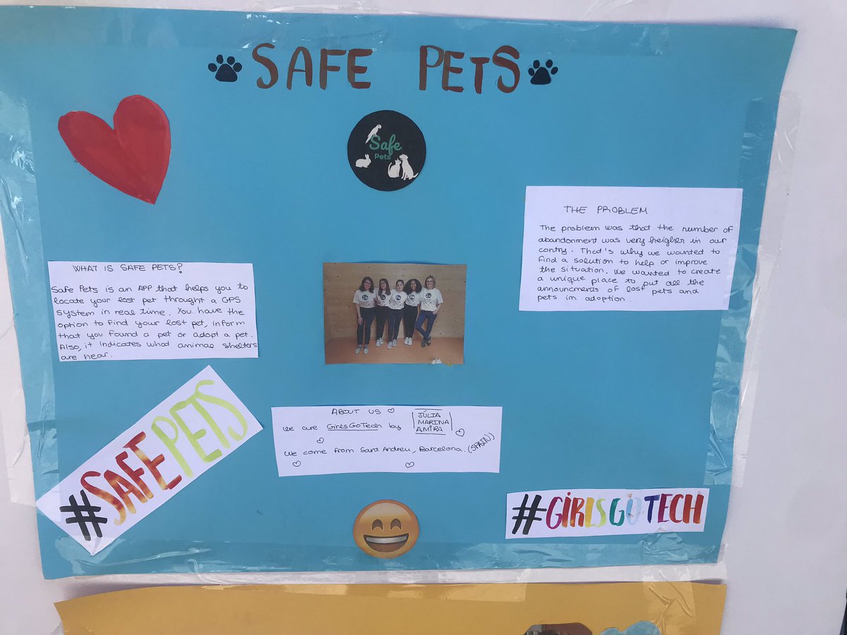noemiprous's tweet photo. Aquesta app, especialment, m’encanta. Sort noies! @TechnovationCat #SafePets #GirlsGoTech #Girls4Challenge #TechnovationChallenge19 https://t.co/ZnF4uY33sU