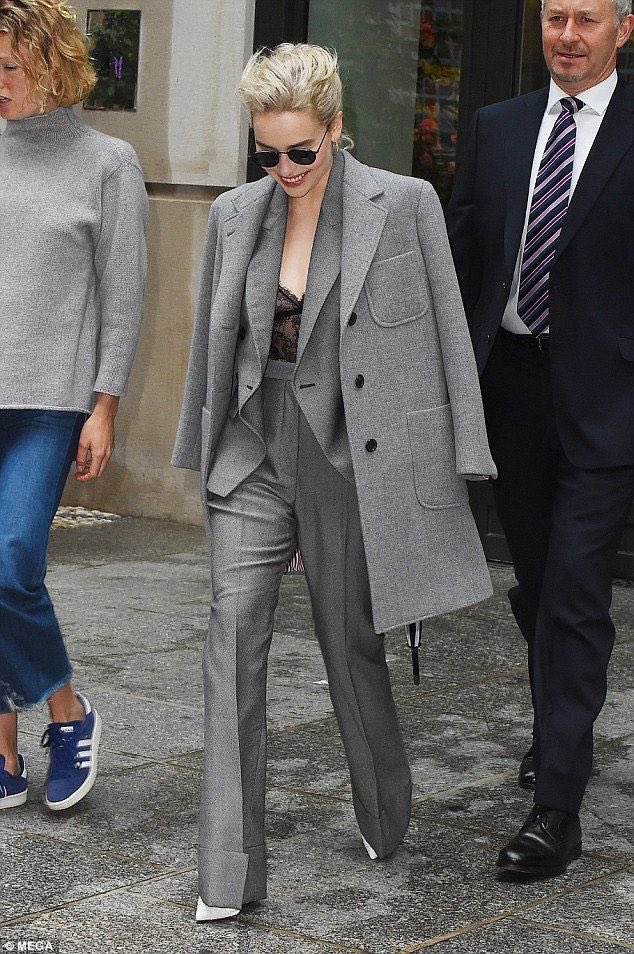 Mother of Dragons. Breaker Of Chains. Wearer Of Suits. Your Khaleesi and mine, Emilia Clarke.