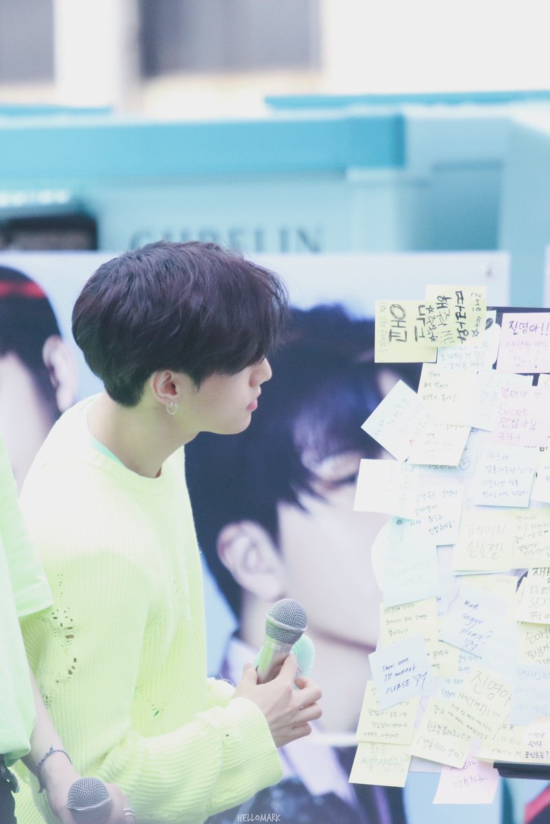 hellomark0904's tweet image. 190601 미니팬미팅 #마크 귀요미💚💚💚 #GOT7 #MARK #갓세븐