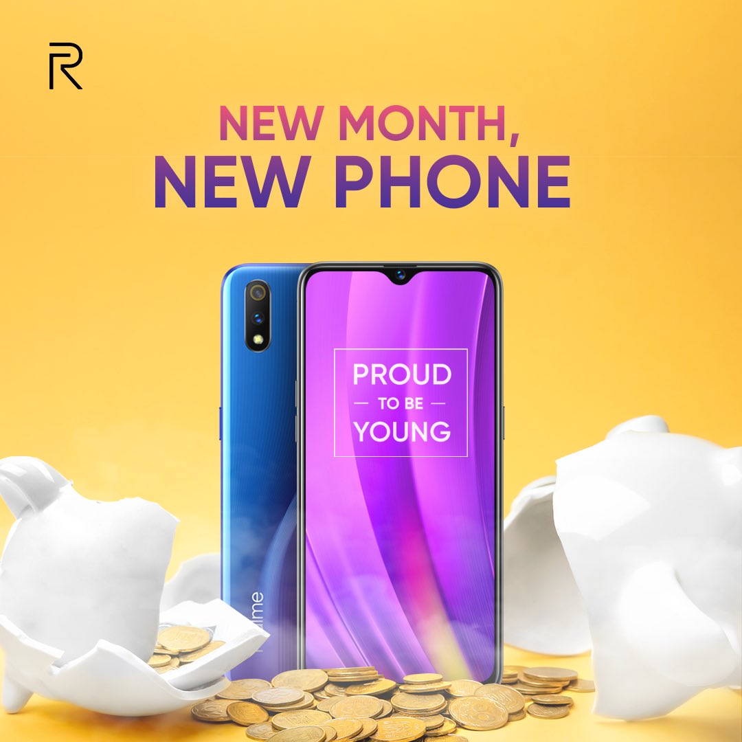 realme_ph's tweet photo. Break that piggy bank and mark your calendars! Why not ring in the new month with a brand new smartphone? The #realme3Pro is now available in more than 50 #realmePH kiosks nationwide and enjoy 0% interest for 6 months with Home Credit! Go and get your #RealGamingPro today! https://t.co/9x3K2hEW4D