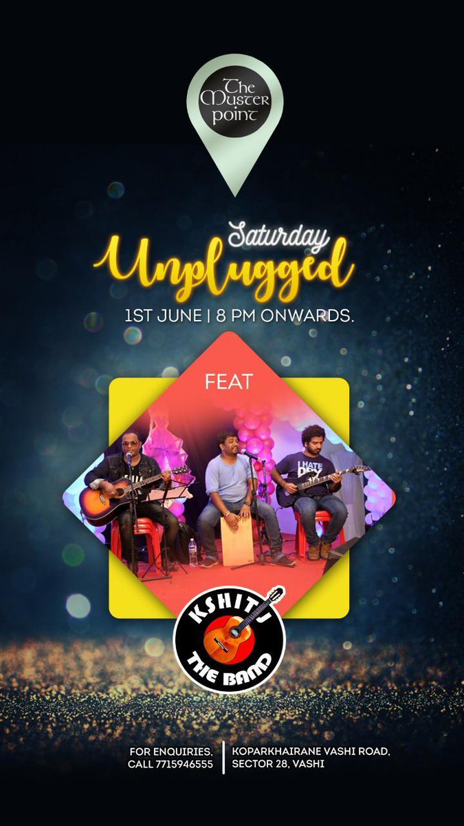 Kshitij The Band Kshitij The Band Is Coming To The Muster Point Vashi On 1st June 8pm Onwards Save The Date And Get Your Gang Together For A Melodious