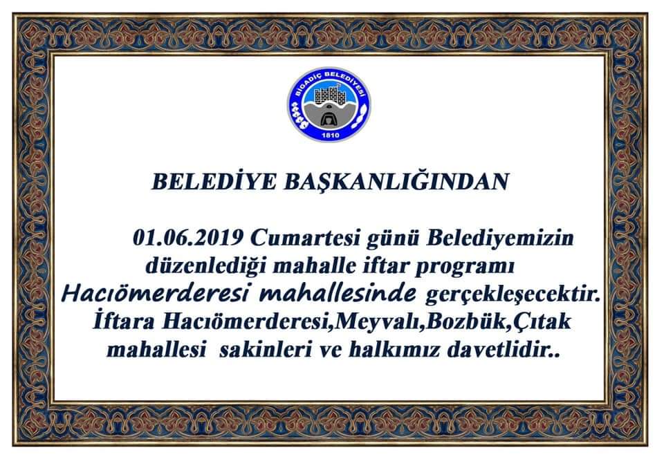 BİGADİÇ BELEDİYESİ (@bigadic_bld) on Twitter photo 