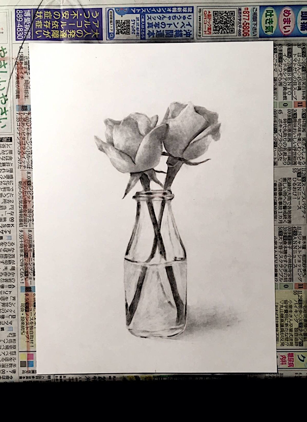 Nobi デッサン 花瓶に入った２本の薔薇 デッサン 絵 鉛筆 鉛筆画アート 絵描きさんと繋がりたい 制作 上手くなりたい リアリズム Art Drawing イラスト 綺麗 T Co 4n7abjgxyp Twitter