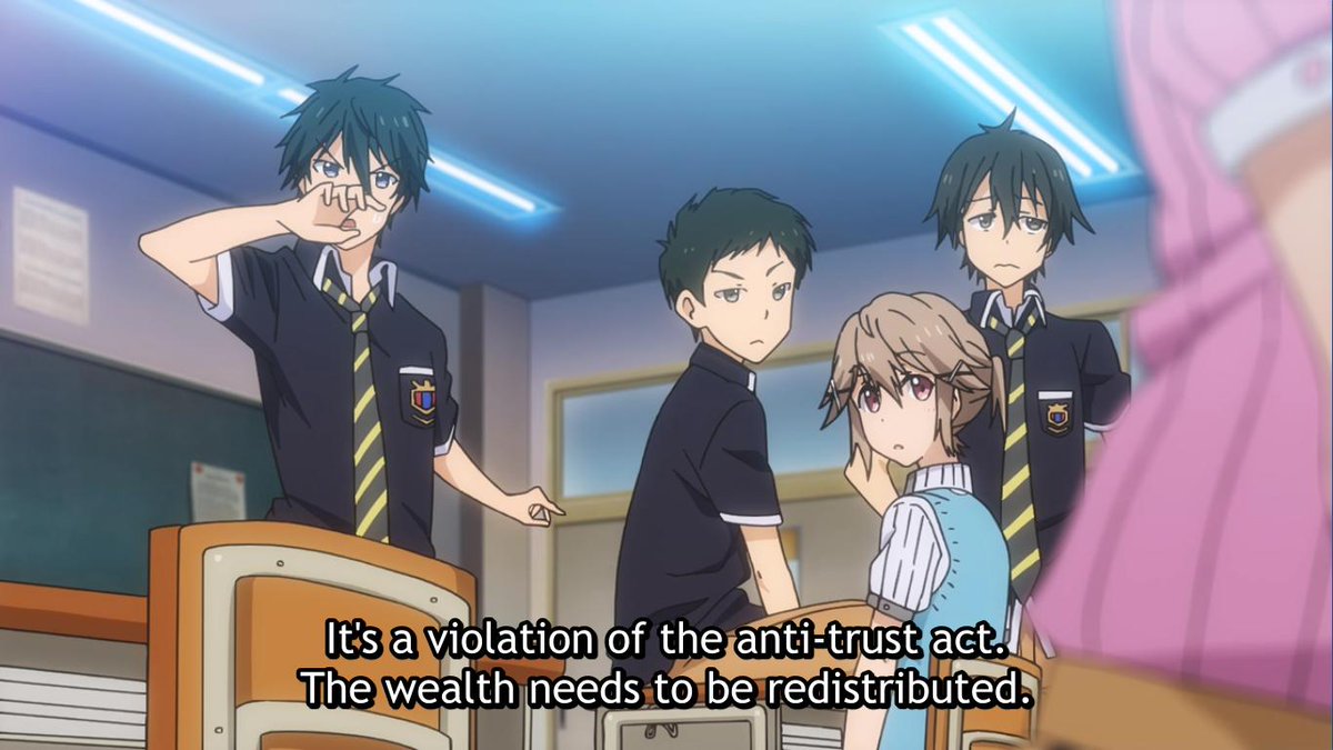 Right-leaning people: "Anime is apolitical."Masamune-kun's Revenge: