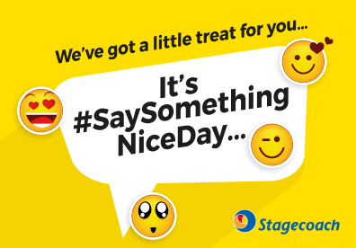 Stagecoach_East's tweet photo. Have you found one of our #CardsOfKindness on your bus journey today?
If you have then please tweet us! We want to spread some joy and smiles during #SaySomethingNiceDay! π
https://t.co/iX2kCXJNVW https://t.co/VAG4h2qmwK
