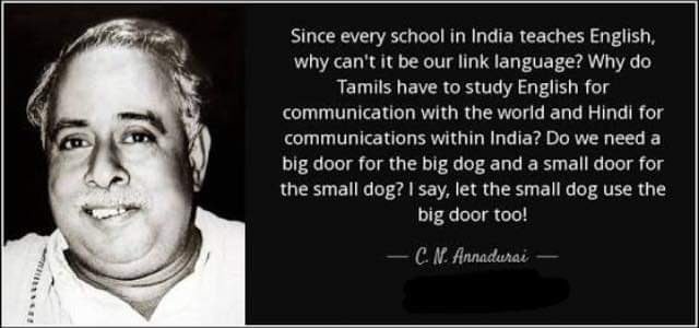kafoorsammil's tweet photo. Small dog can use the big door #StopHindiImposition https://t.co/xtOlJStOPb