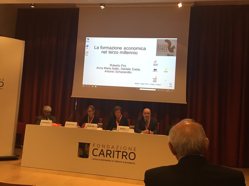 Al via conferenza “La formazione economica nel terzo Millennio”. Di <a href="/AEEEItalia/">AEEE Italia</a> al <a href="/economicsfest/">Festival Economia Trento</a> #edufin <a href="/ITAedufin/">Comitato EduFin</a>