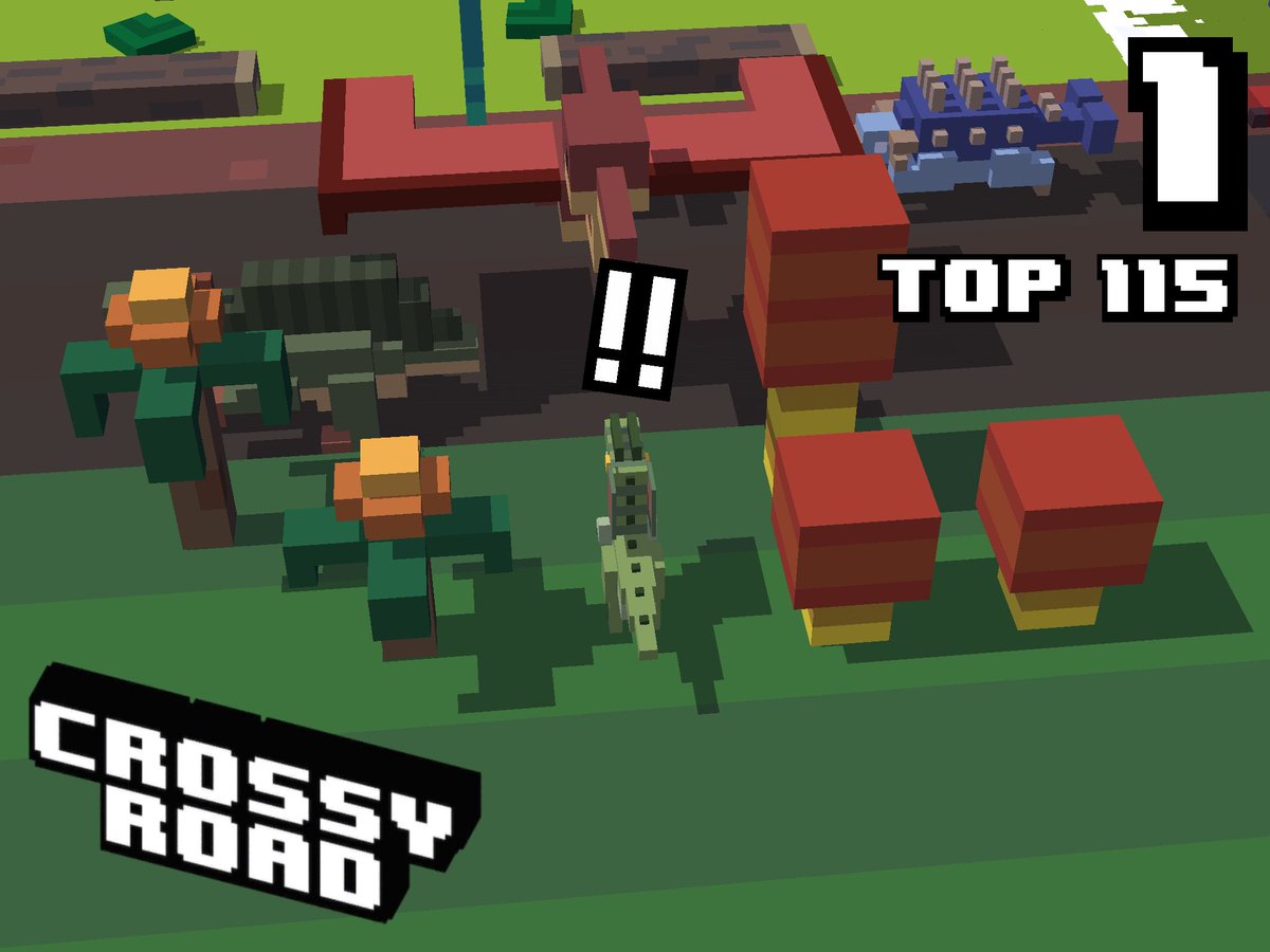 saraheangus's tweet photo. 1 on #crossyroad. My top is 115. http://crossyroad.comghkui,be https://t.co/dTl7HXK9B5