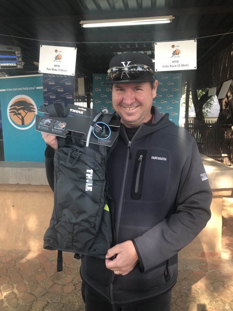 magmonstermtb's tweet photo. Our @thule_sa Hydration Pack winner receiving his prize this morning! 

Happy riding and stay hydrated! 😃 

#FNBMagaliesMonster #WhyIRide https://t.co/heaQMSRoq5