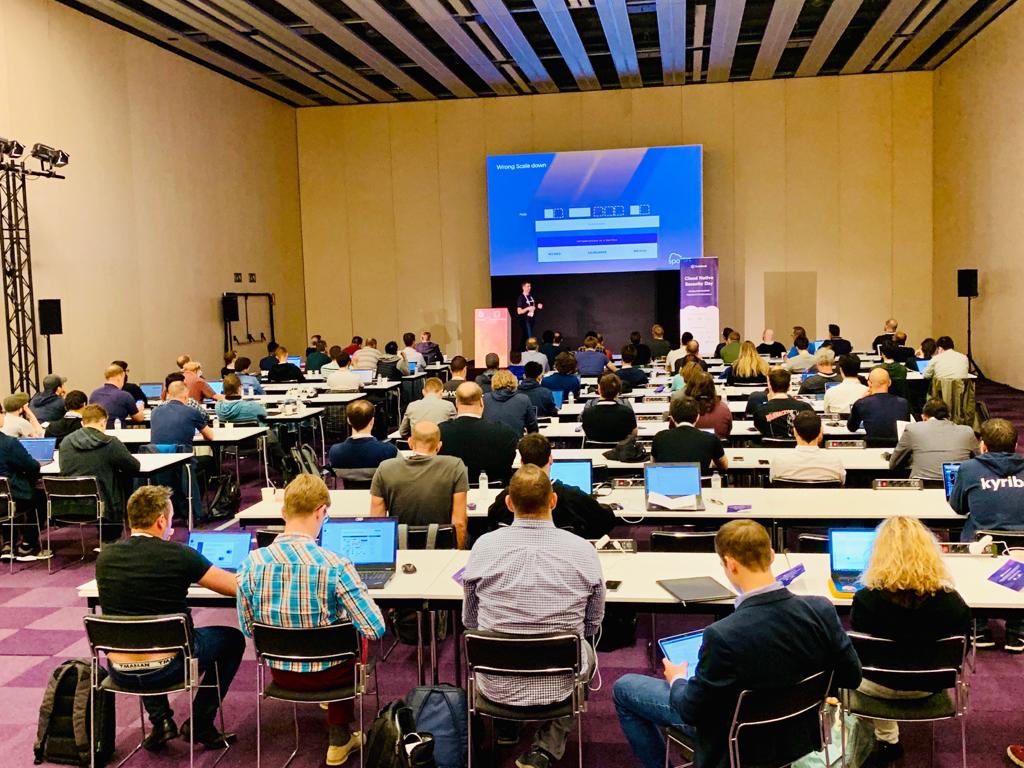 prisma_cloud's tweet photo. We've reached the final session in our fully loaded #cloudnativesecday co-lo at #KubeconEU, and the day has been a gigantic success thanks to all our amazing speakers! Thank you contributors and attendees! Stick around for the reception at 4pm in room F5! https://t.co/EkzvlsdsCJ