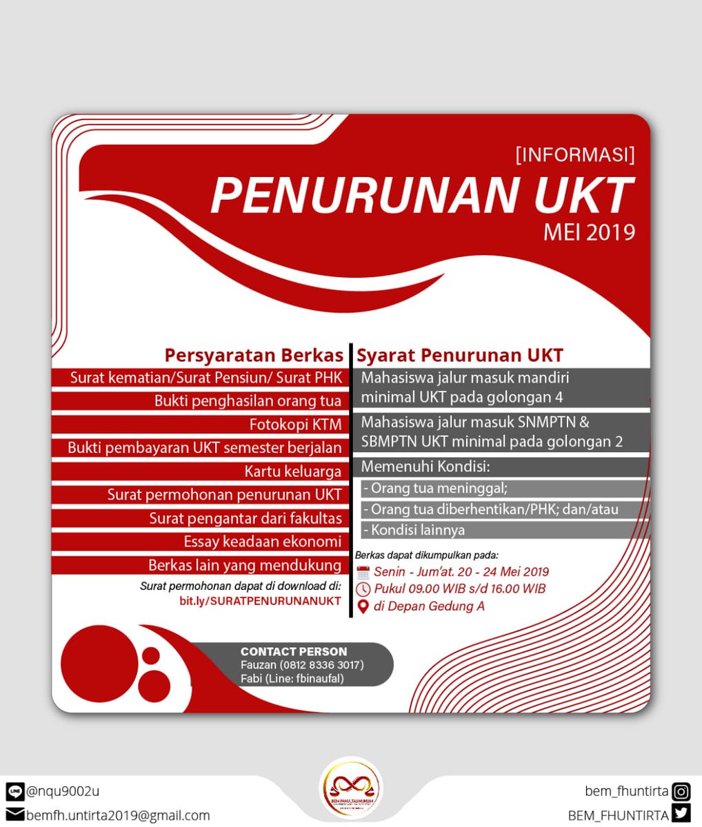 Bagi teman teman yang ingin menurunkan ukt cek di syarat syarat ini yaa