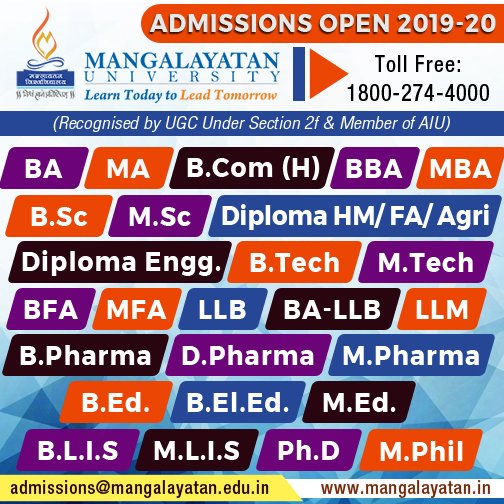 Ruby_Bhatia's tweet image. #Admissions Open 2019-20