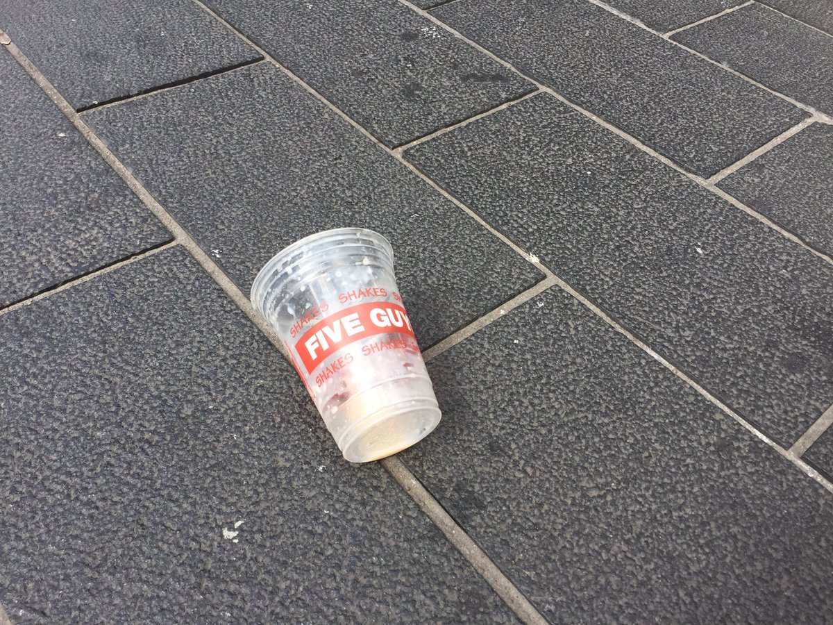 tommywilkinson's tweet photo. Paul Crowther, arrested for throwing a £5.25 banana and salted caramel Five Guys milkshake on Nigel Farage, said as he stood in handcuffs: “I was quite looking forward to it, but I think it went on a better purpose.” https://t.co/mMQdEURtzs