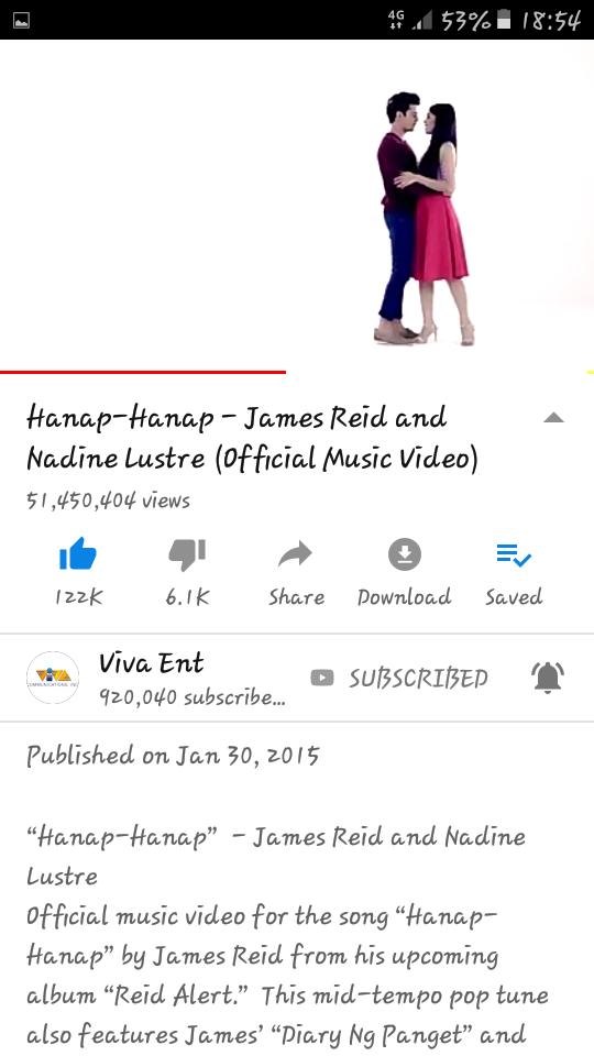 soo_ron's tweet photo. @tellemjaye #Hanaphanap is the most viewed #JaDine Music Video that almost have 51 Million Views on You Tube . What if other Jadine MV reached 51 million views ?
#JamesReid #NadineLustre @tellemjaye #IndakTeaser https://t.co/AuQEK8KDz8