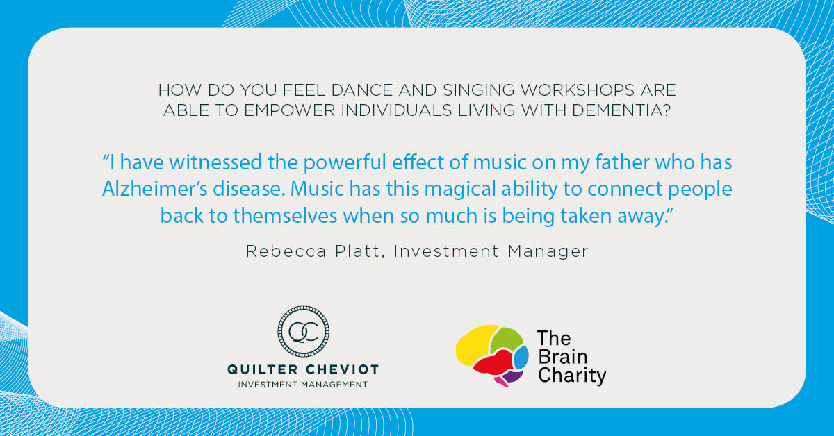 QuilterCheviot's tweet photo. Quilter Cheviot has 18 dedicated Dementia Champions, alongside an additional 215 Quilter Cheviot staff who have undertaken training sessions on how to approach difficult conversations around dementia. For more info: https://t.co/ab0CDae578 #DAW2019 #Dementia #Music4Dementia2020 https://t.co/6wuVXSkVrf