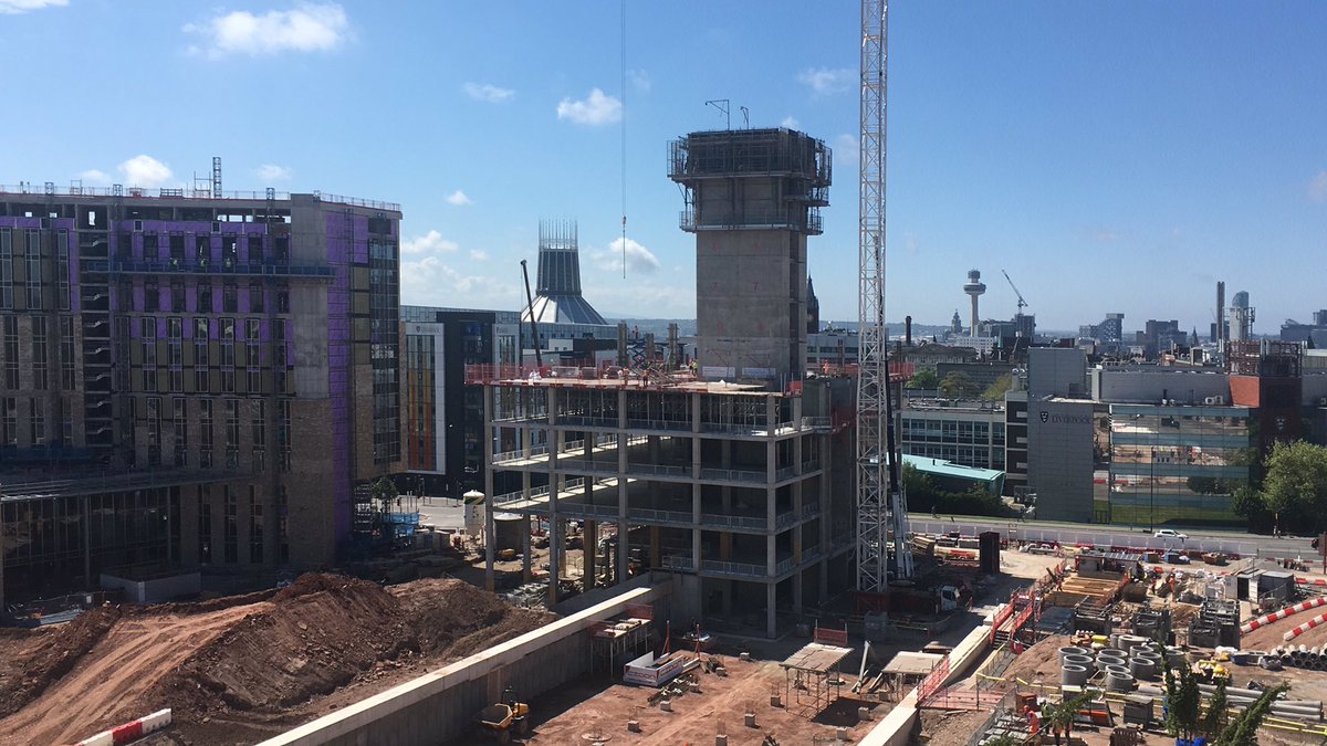 Liverpool skyline from #paddingtonvillage viewing gallery. #Construction #LCC